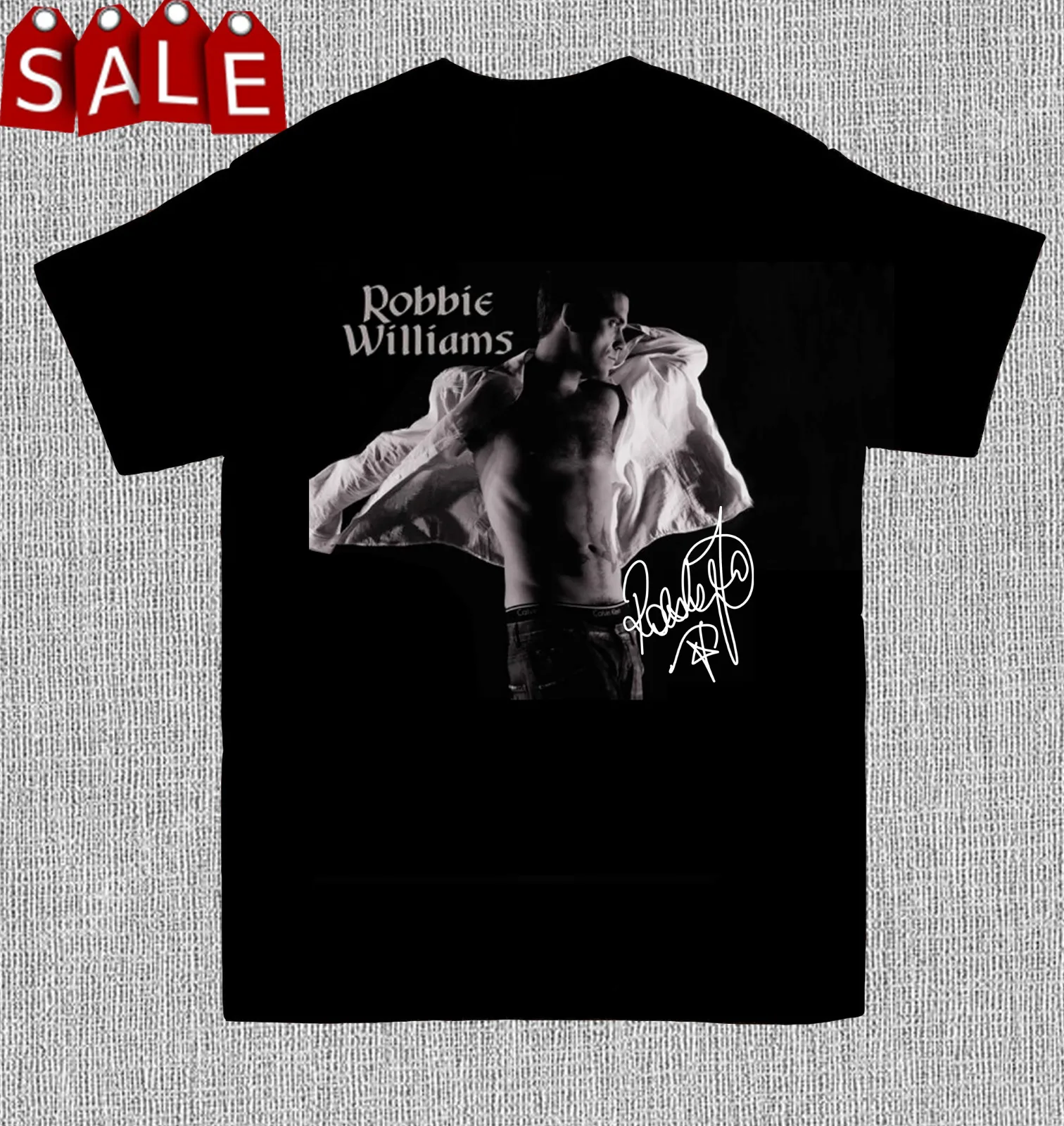 Мужская черная футболка Робби Уильямс с надписью подарок на Рождество все