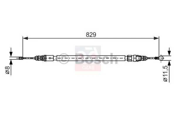 

Store code: 1987482372 for hand brake wire rear right-left 10 PT.3008-C4-4"