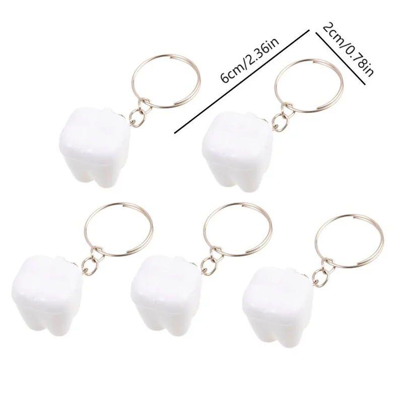 Брелок с имитацией зубов из мультфильма брелок белыми зубьями кольца для ключей