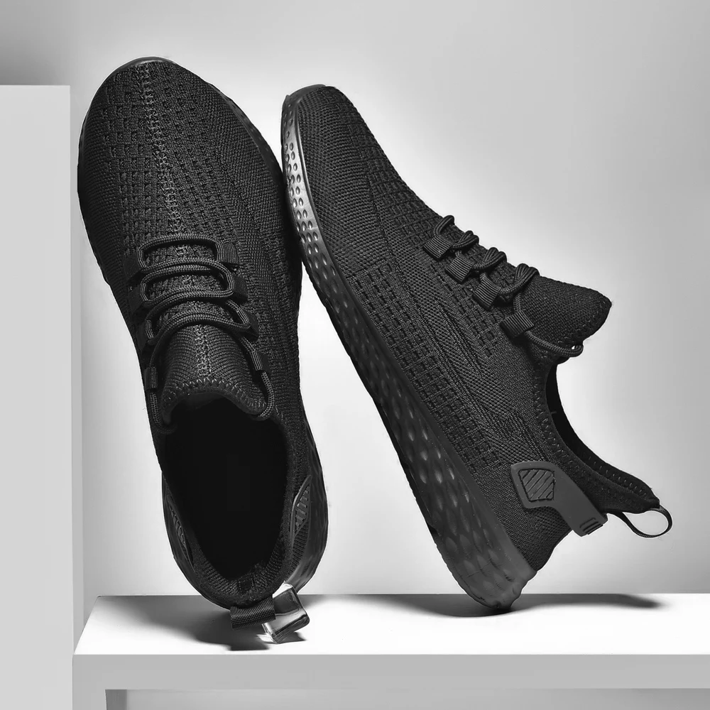 SALUDAS Men Shoes Stretch Breathable Mesh Sneakers Casual Fashion Athletic Trainers Lightweight Cushioning Running Sports Shoes