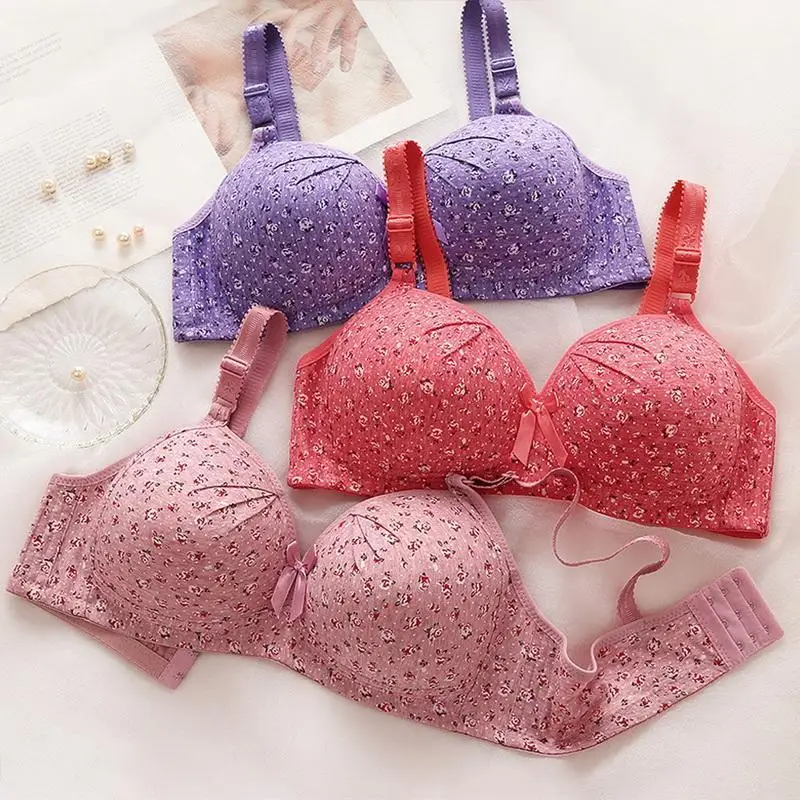 

Plus Size Bra for Women Underwear Wire Free Comfort Push Up Bras Female Sexy Cover for Organizer Clothes Bralette Wardrobe