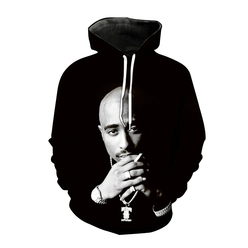 

2022 New 2PAC3D Printing Hoodie Sportswear Men's and Women's Casual Fashion Sports All-match Harajuku Style Hooded Sweater