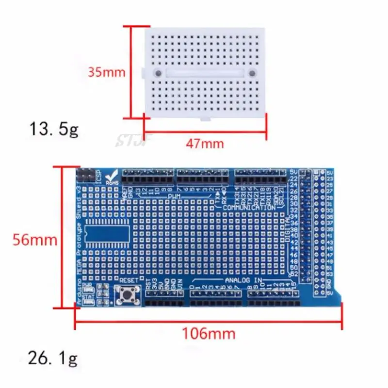 Плата расширения MEGA прототипа V3.0 для MEGA2560