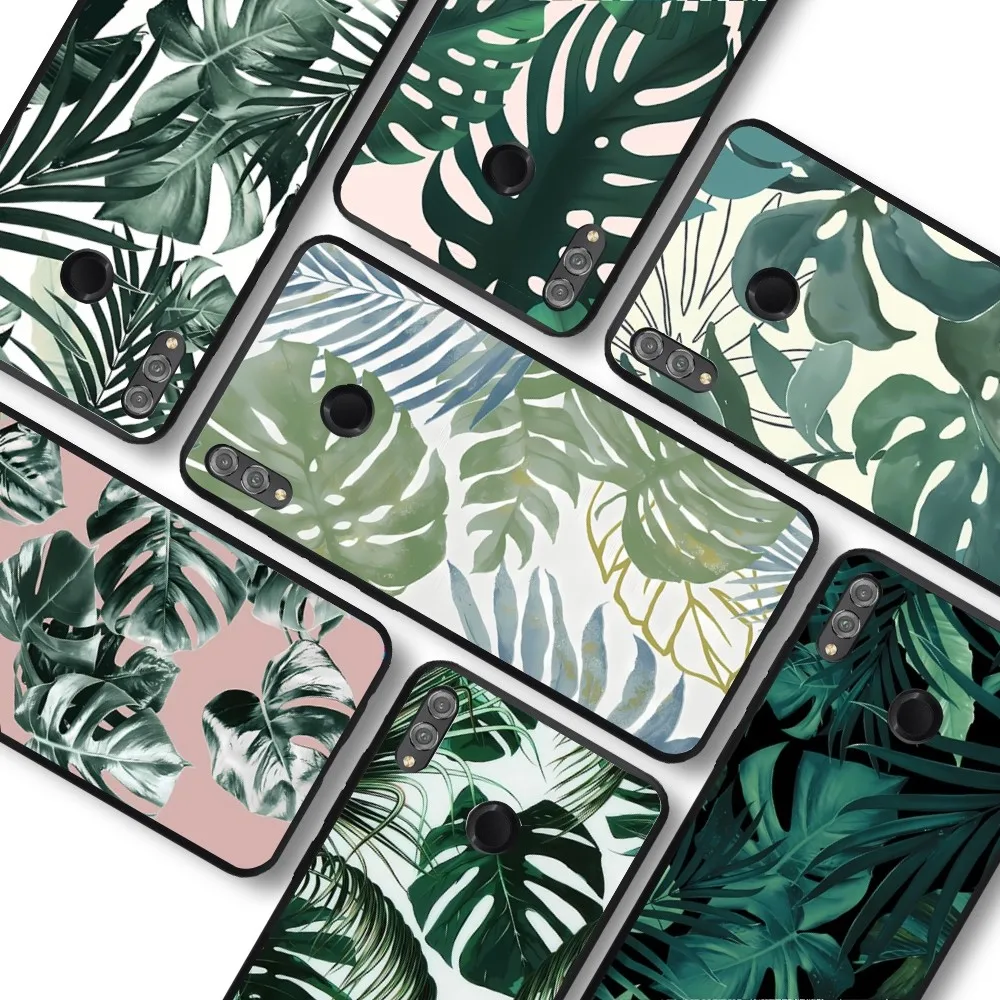 

Leaves Monstera Green Phone Case For Huawei Honor 10 Lite 9 20 7A Pro 9X Pro 30 Pro 50 Pro 60 Pro 70 Pro Plus
