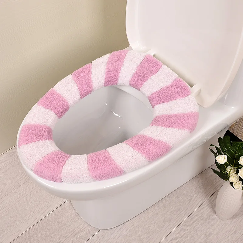 

Polyester round Winter Warm Toilet Seat Cover Thick Washable Toilet Seat Cover