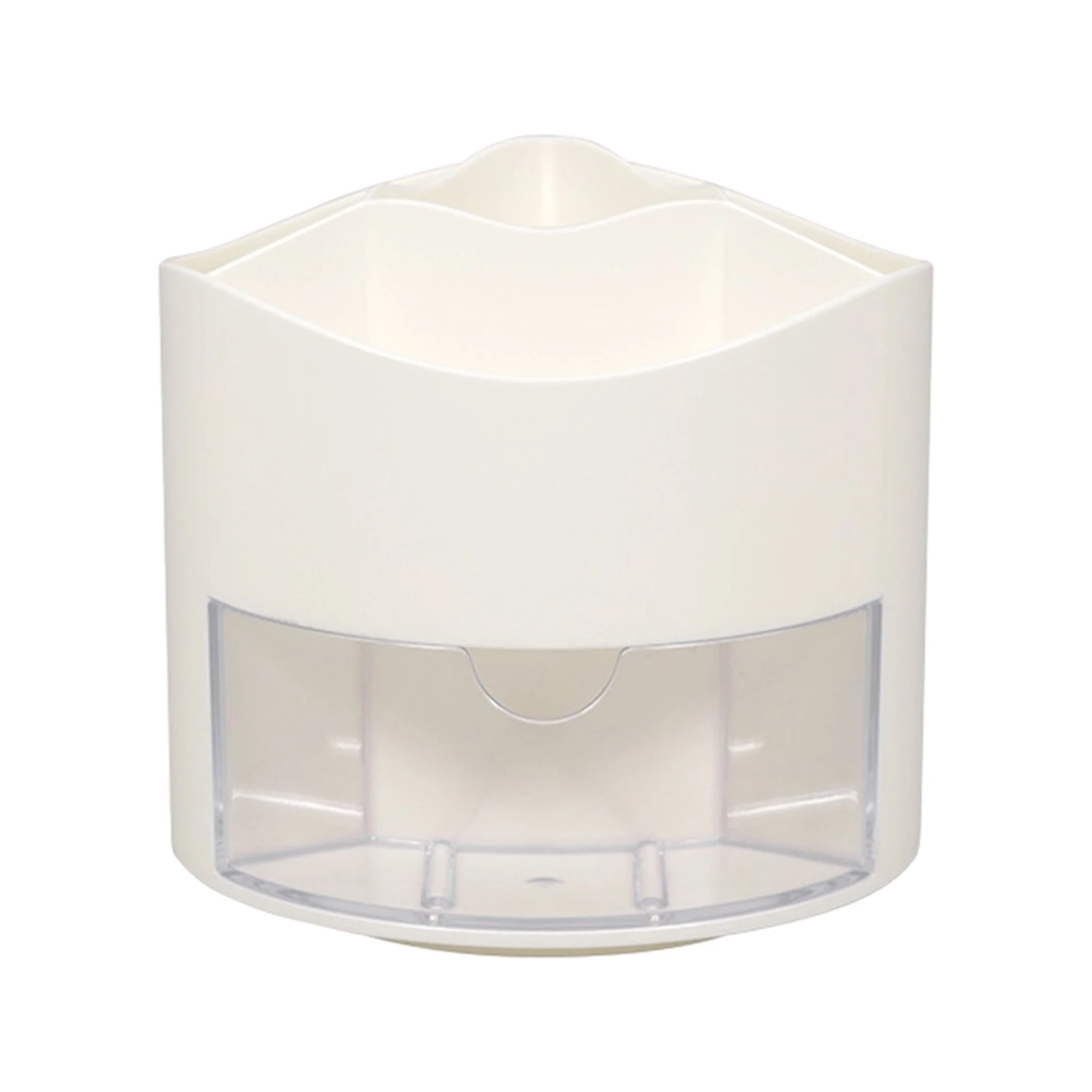 

5 Compartments Students Reusable Large Capacity White Tidy Home Office For Desk Rotatable Pencil Holder School Multipurpose