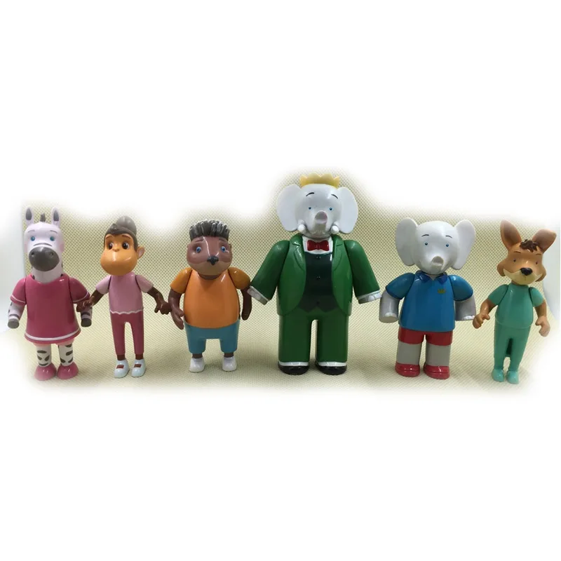 

Anime Figure French Animation Magical Elephant Action Figure Babar and The Elephant Kingdom Series Dolls Children Toys