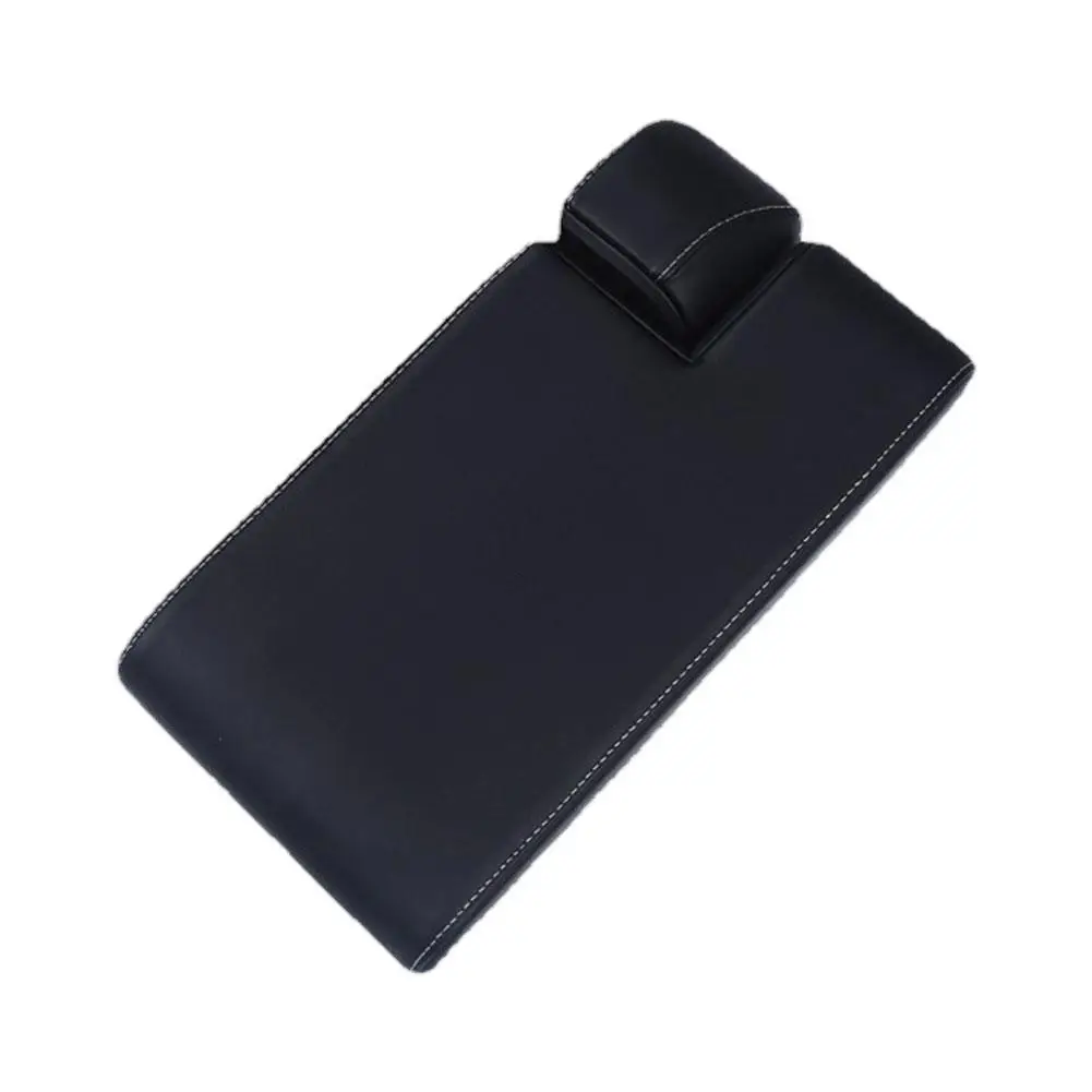 

Car Armrest Box Pad With Cup Holder Pu Leather Storage Box Soft Elbow Support Cushion Multi-functional Movable Armrest For Car