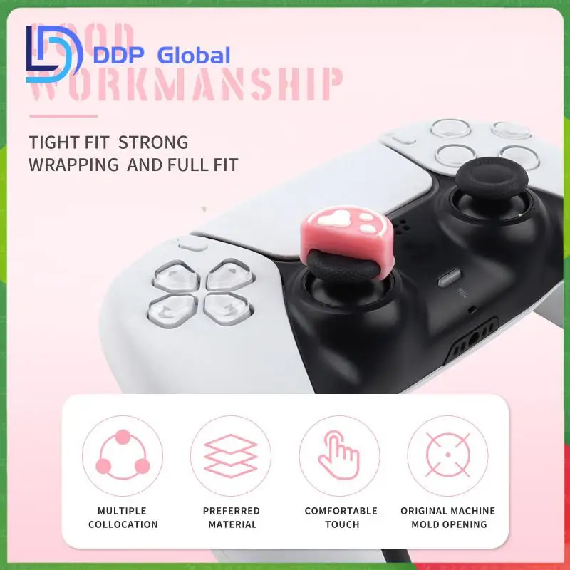 

6 Pcs Buttons Cover Shell Joystick Caps Rocker Cap Thumb Stick Grips Straight Sleeve Type Thumb Grip Kit High Sensitivity