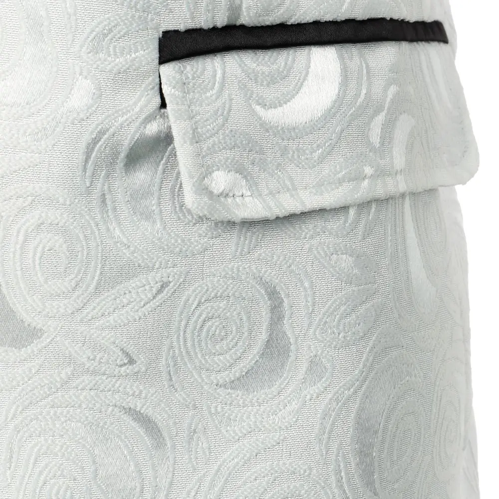 Мужской пиджак с цветочной текстурой роскошная ткань мужское пальто свадебный