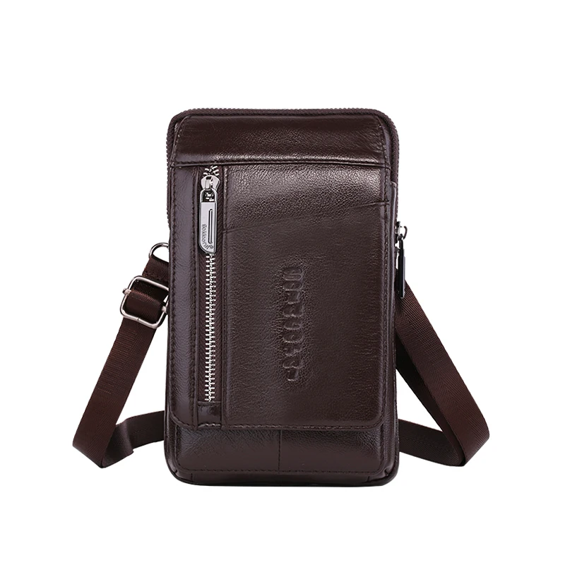 Поясная Сумка из натуральной кожи для мужчин Маленький забавный кошелек