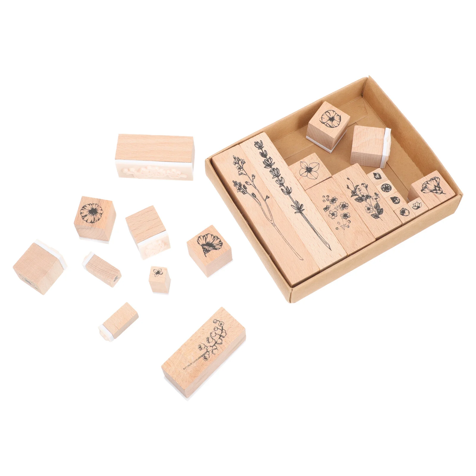 

22 Pcs Creative Wooden Stamp DIY Scrapbooking Decorative Stamps DIY Wood Seals