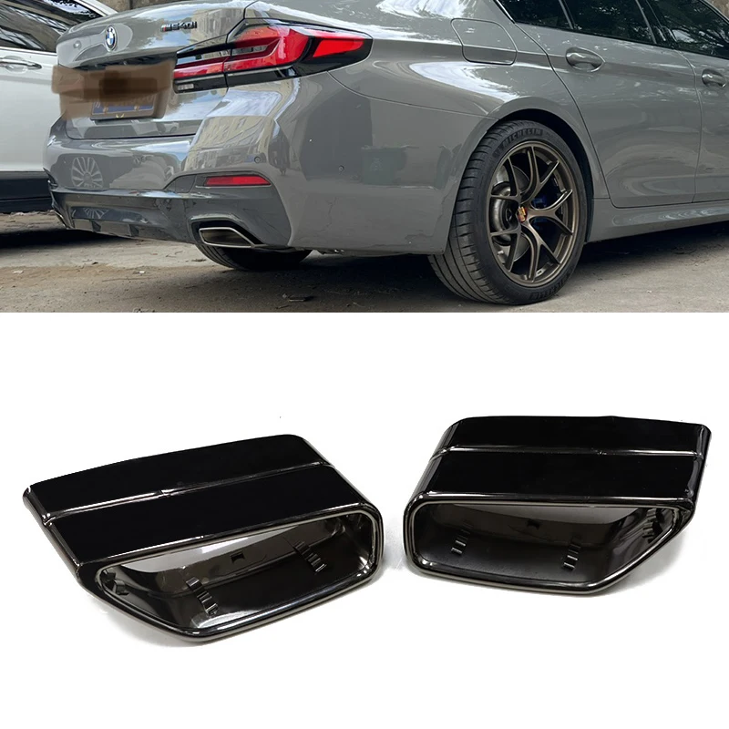 1 Pair Stainless Steel Car Rear Exhaust Cover For BMW G30 G31 528 530 525 2018-2021 Muffler Pipe Cover Trim Tail Throat Frame 1 Pair Stainless Steel Car Rear Exhaust Cover For BMW G30 G31 528 530 525 2018-2021 Muffler Pipe Cover Trim Tail Throat Frame