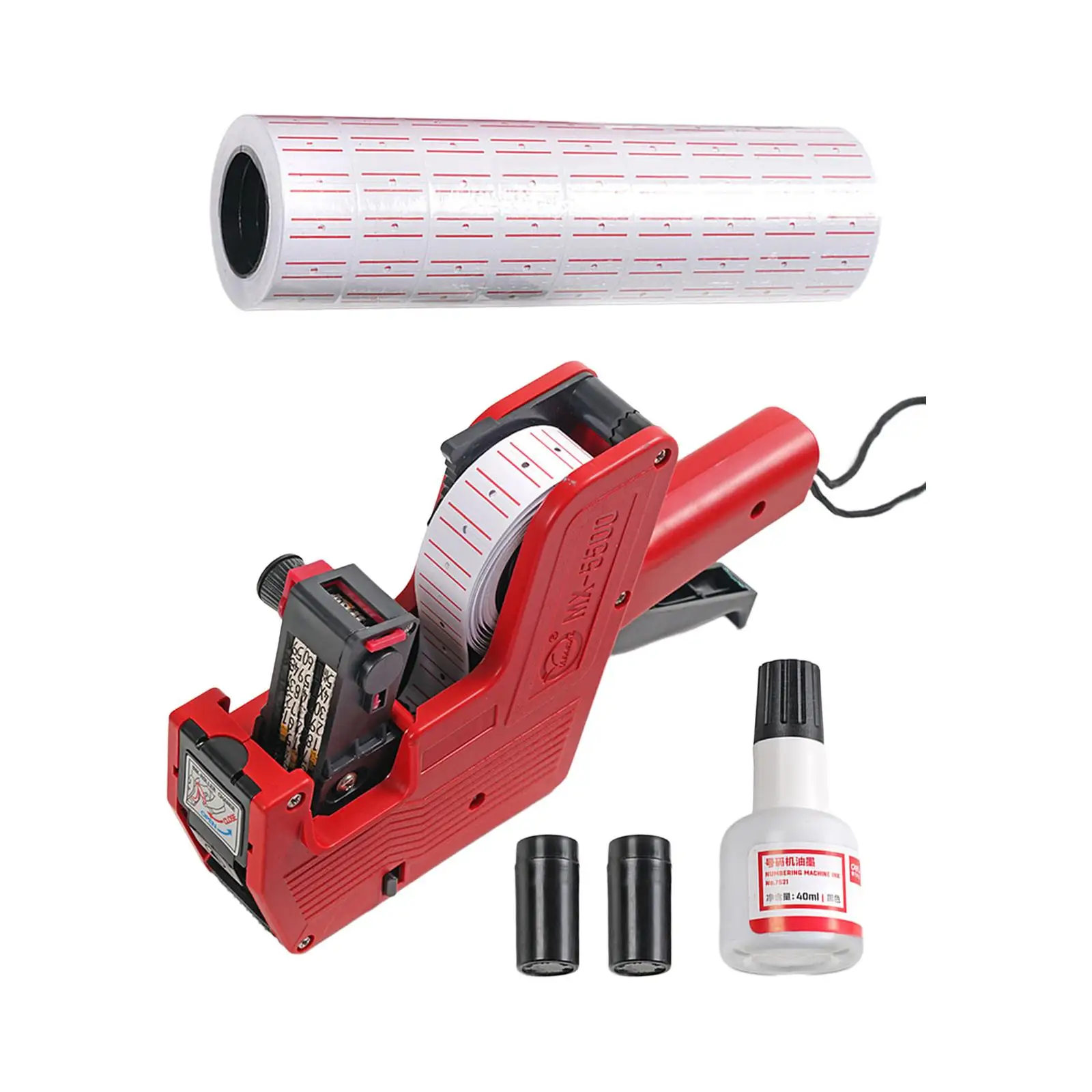 Price Pricing Tag Labeller with 2 Ink Refill Shop Retail Shop Market Clothing Tag Pricing Machine Set Label Tag Marker Machine