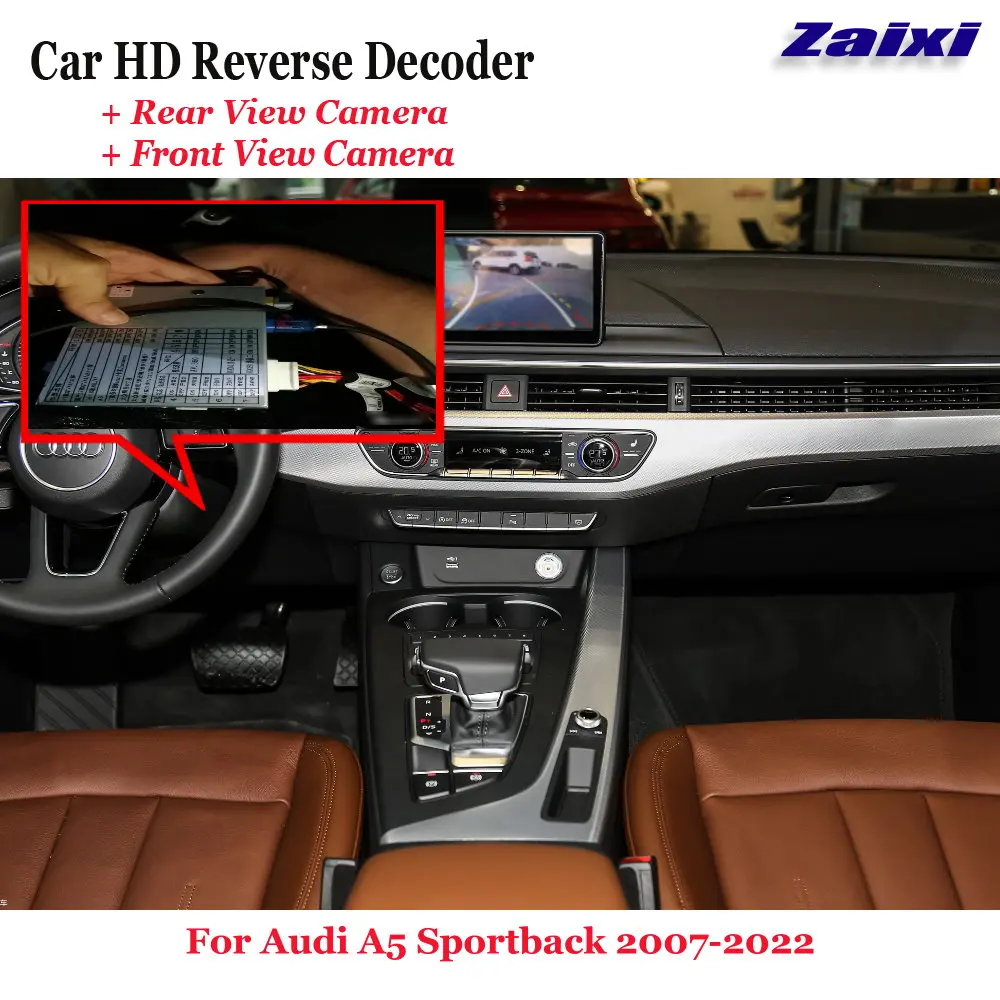 

Car DVR Rearview Front Camera Reverse Image Decoder For Audi A5 Sportback 2007-2022 Original Screen Upgrade