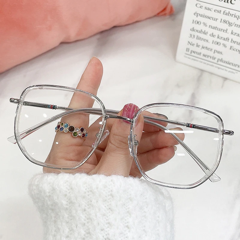 

Large Frame Irregular Myopia Glasses Anti Blue Light Computer Goggles Women Men Nearsighted Eyeglasses Diopter 0 -1.0 To -6.0