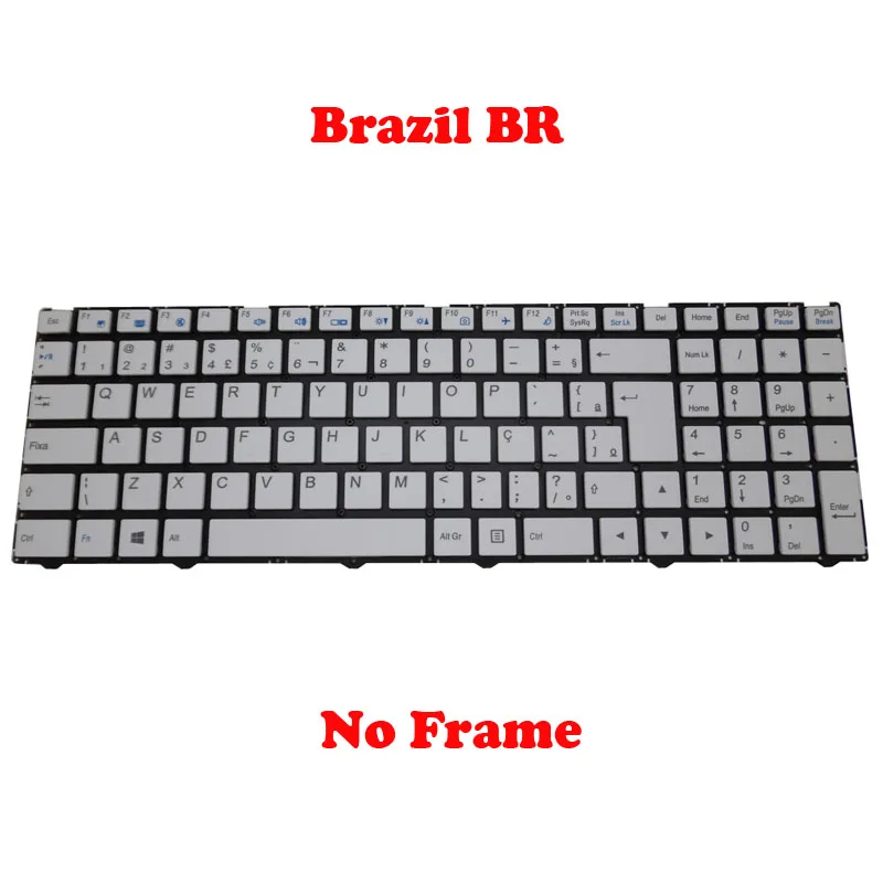 Клавиатура BR EST FR GR JP KR LA RU SL UK US для CLEVO N250 N250JU N250LU N251JU N251LU N250PU N251PU N252PU N250GU N252GU N250WU