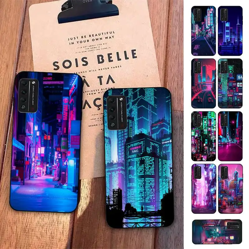 

Cyberpunk City Night Cool Phone Case for Huawei Honor 10 i 8X C 5A 20 9 10 30 lite pro Voew 10 20 V30