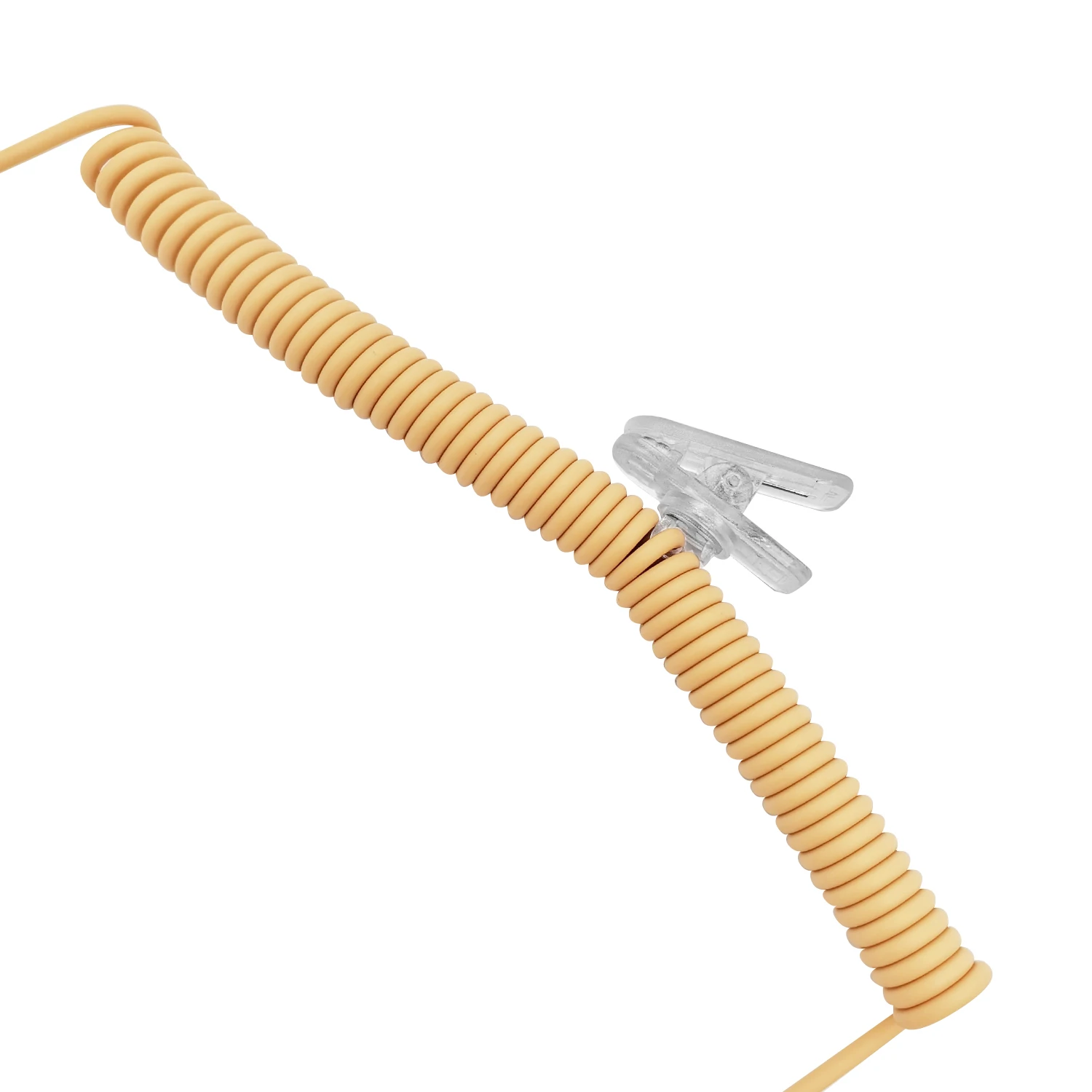 ICCL Beige 3.5mm 1 Pin Surveillance Kit Listen Only Earpiece Walkie Talkie Acoustic Tube Headset Earphone for Two Way Radio