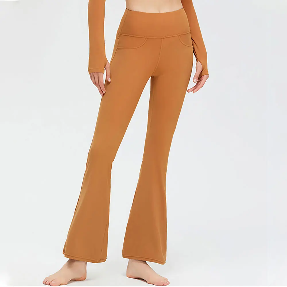 Lulu Flare Pants Women Yoga Pants Super Stretchy High Waist Leggings Gym Workout Palazzo Flared Wide Killer Legs Trousers