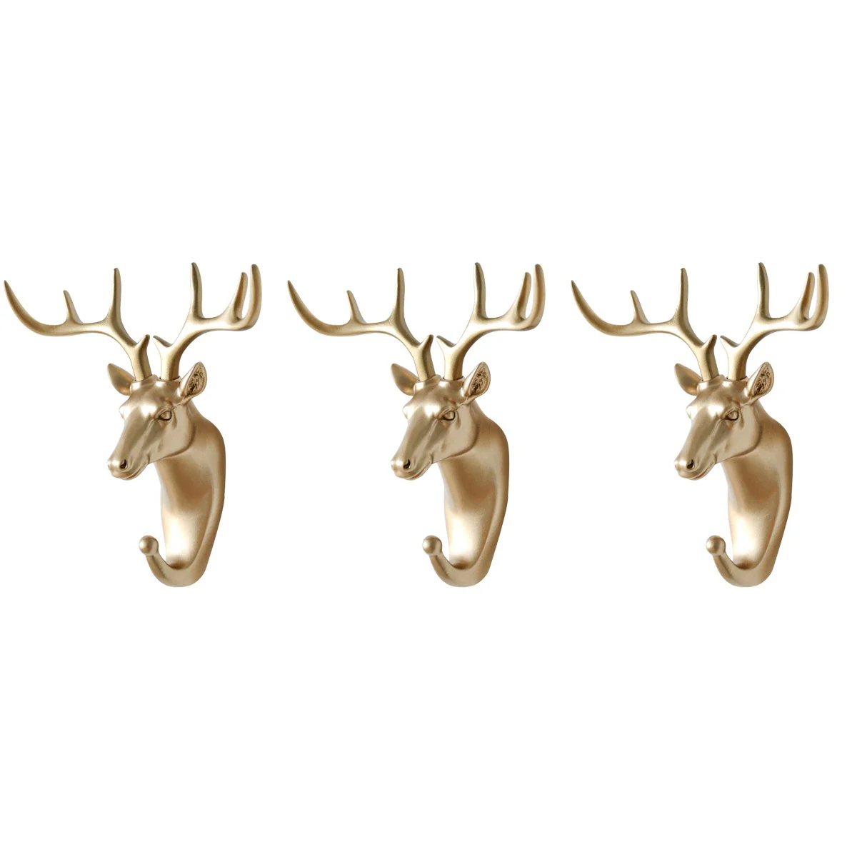

3 шт., декоративные настенные крючки с головой оленя