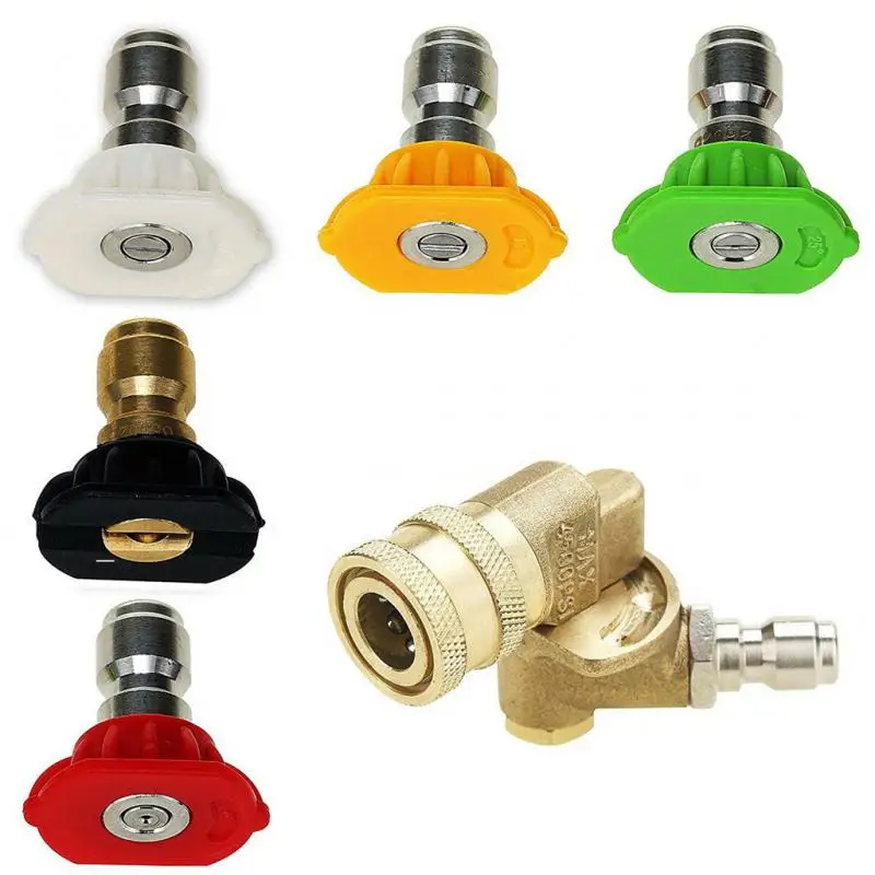 

Соединительная Поворотная муфта 4500PSI, регулируемая насадка для мытья под давлением дюйма, комплект инструментов для очистки электромойки