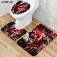 3pcs amine toilet mat set kill la kill entrance door mat bath mats bathroom products toilettes accessoires toilet seat cover