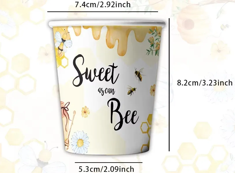 

Тема мультфильма пчела, искусственная одноразовая посуда, бумажные салфетки, чашки, тарелки, скатерти, солома