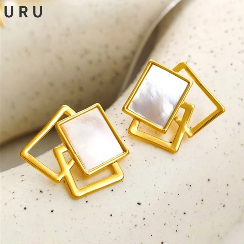 

Женские серьги-гвоздики из латуни, с толстым покрытием