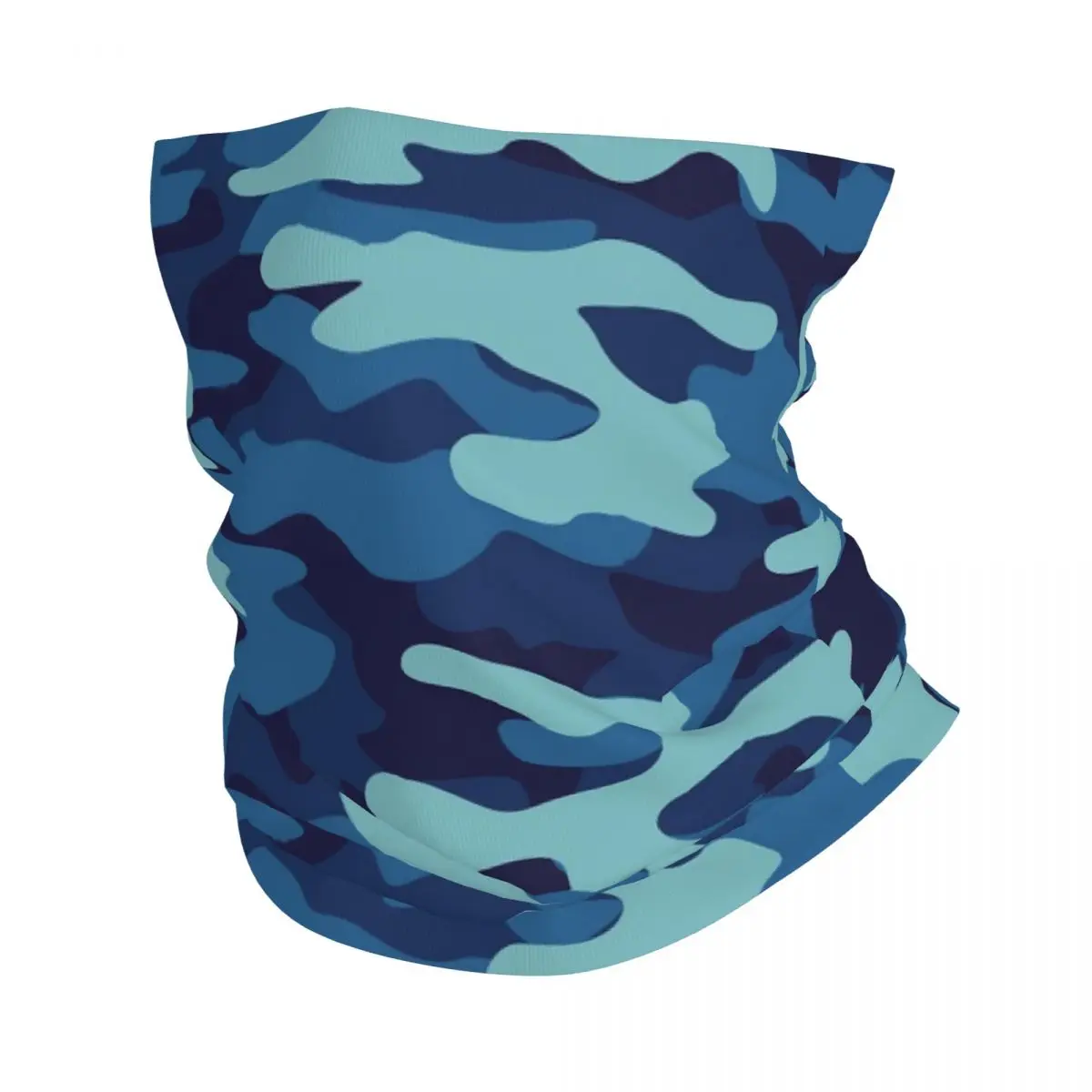 

Blue Camo Bandana Neck Gaiter Printed Multicam Military Mask Scarf Multifunctional Face Mask Cycling Unisex Adult Winter