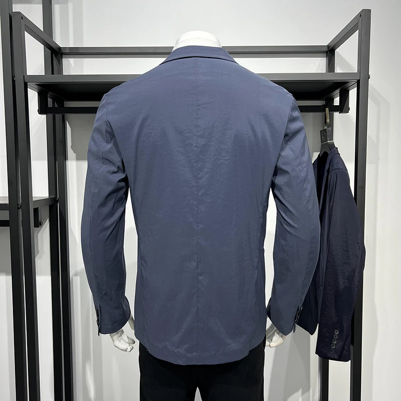 Тонкий однотонный маленький костюм мужской деловой повседневный верхняя одежда