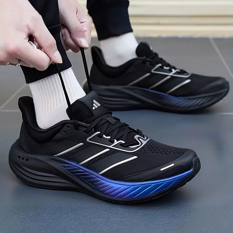 Фото Новые мужские кроссовки Adidas LC3751 2026 года, черно-фиолетовые, текстильные, дышащие, с амортизацией Dreamstrike, легкие, для бега и тренировок №1