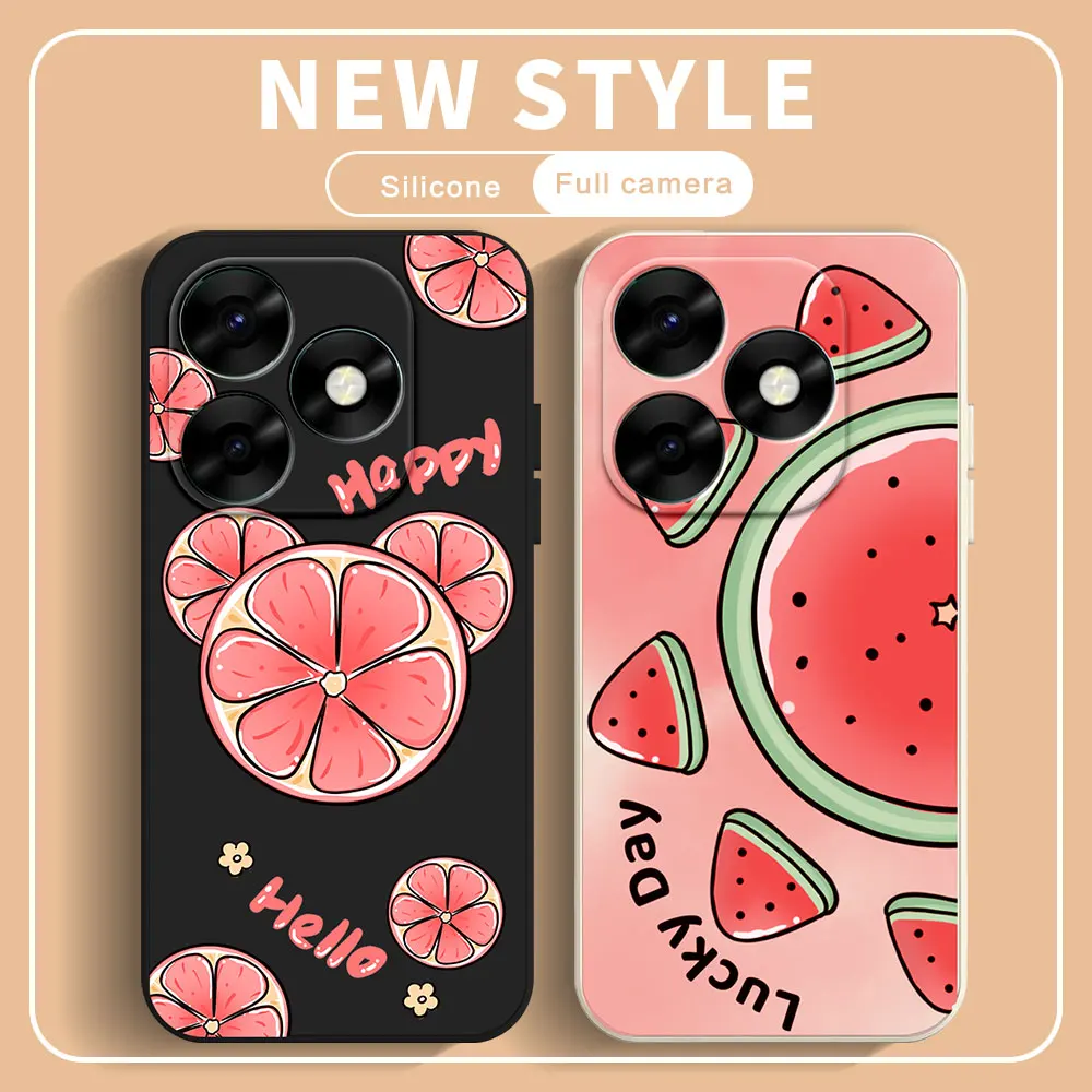 Телефонные аксессуары для Itel S23 Plus A60 A70 A60s P55 чехол itel itelA60 itelA70 + Мягкий силиконовый