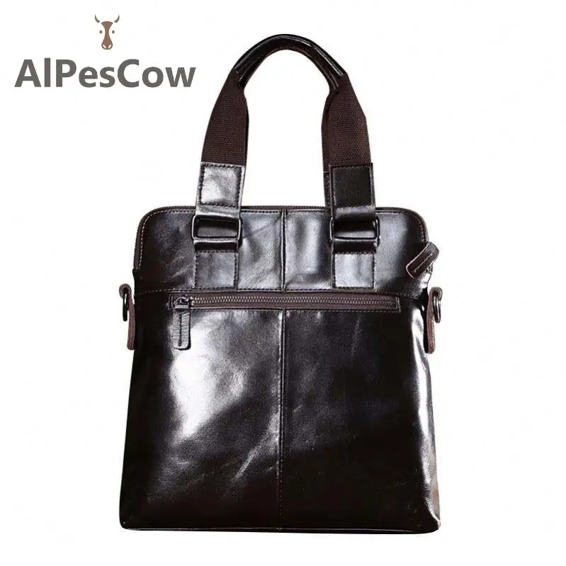 100% Alps Cowhide Laptop Bag Design Genuine Leather Tote Briefcase For Men Business Luxury Designer Handbags Casual Formal Male