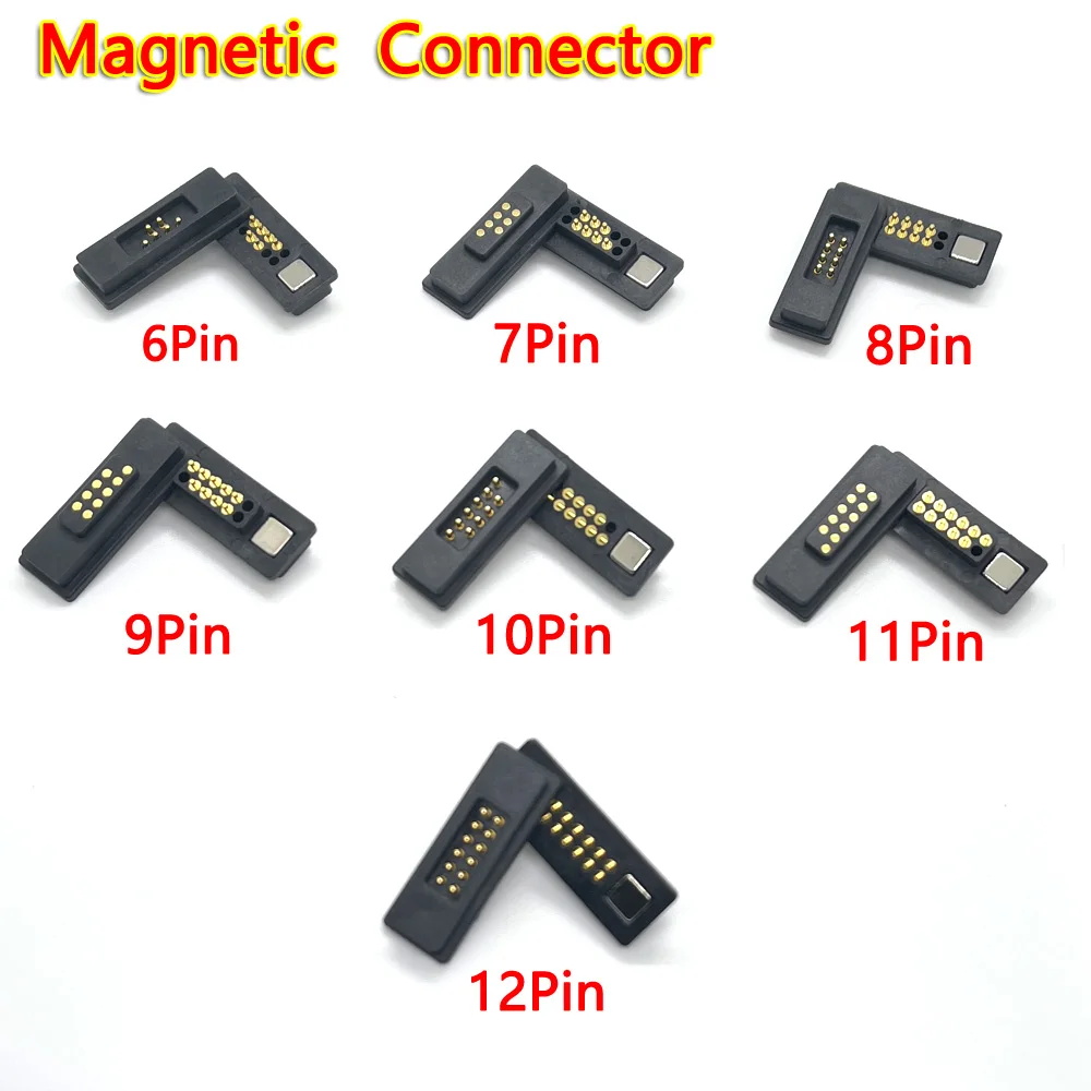 

1Pair 2A 2Pin to 12Pin Waterproof Magnetic Pogo Pin Connector Male Female 2.2mm Spacing Spring Loaded Pogopin DC Power Socket