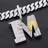 scooya hip hop pendant m small daisy pendant t square full of zircon inlaid knowknow with the same personality male necklace