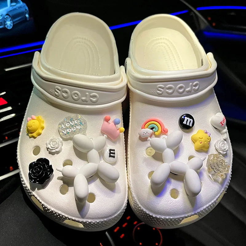 

Набор украшений для сада и обуви Croc, пряжка с радужными цветами для собак, аксессуары для девочек и женщин, подарки