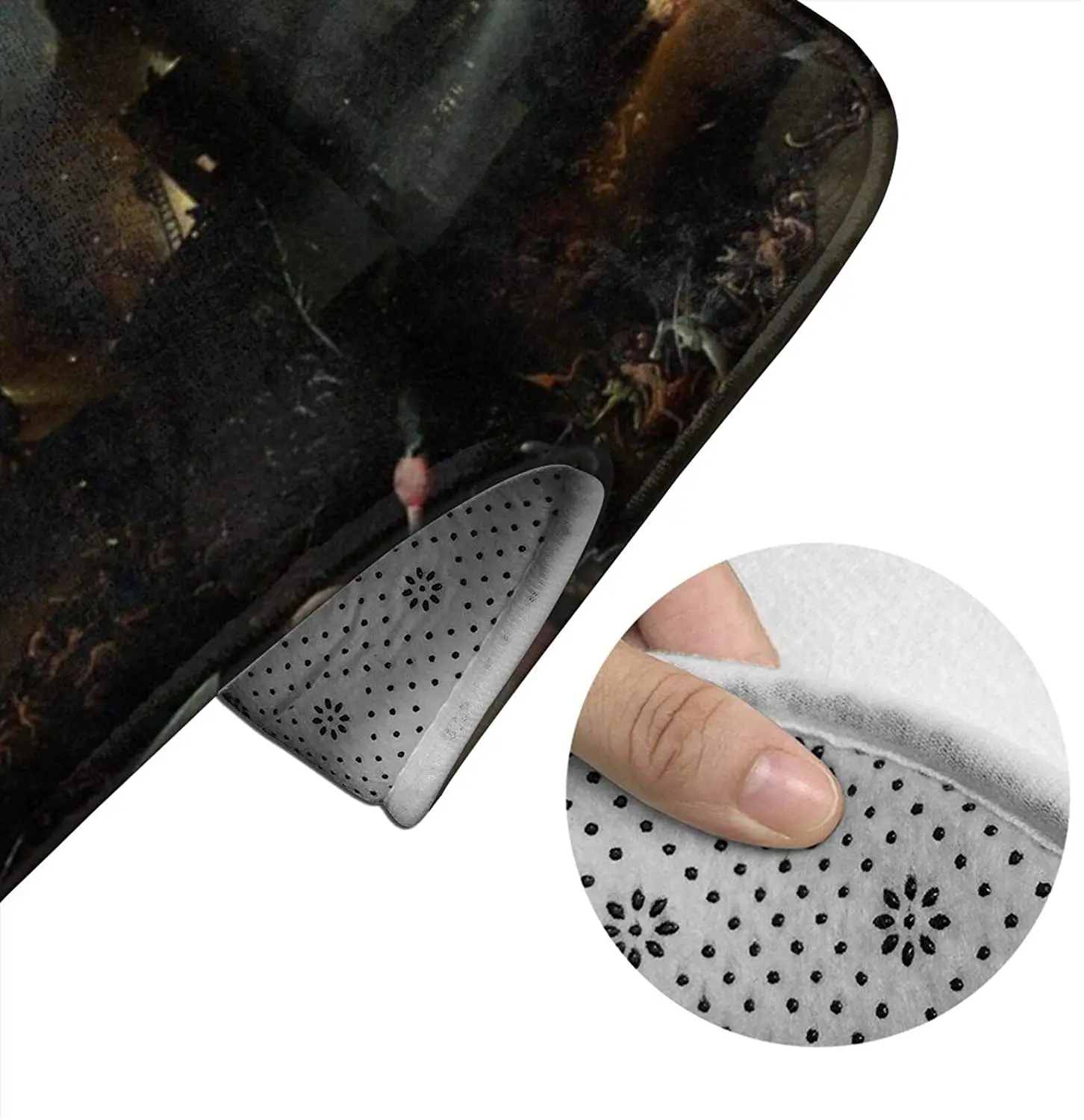 

Garden of Earthly At Bathroom Mat Sets 3 Piece Set Rugs Memory Foam Mat Set Toilet Seat Cover Bath mat Lid Cover