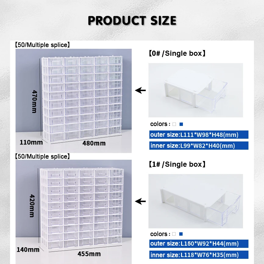 Assemblable Storage Box Organizer Screw Box Organizer Case Drawer Plastic Parts Storage for Jewelry Hardware and Craft Cabinet images - 6