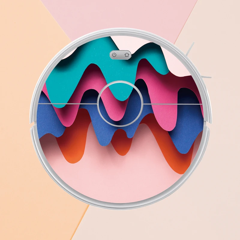 Цветные Разноцветные наклейки для психоделического робота-пылесоса украшение