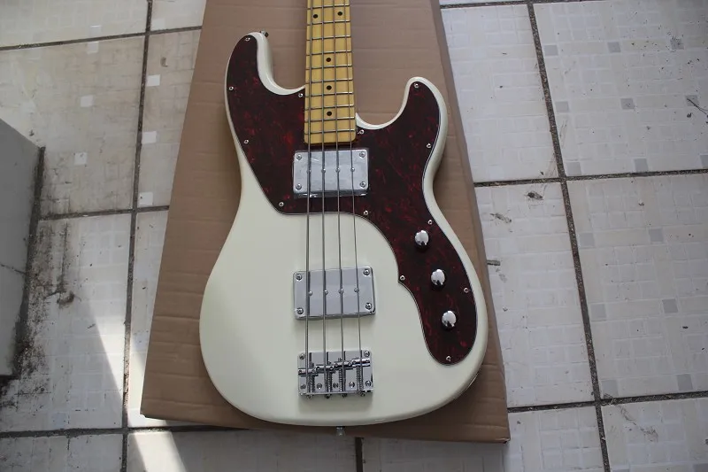 

High quality electric bass guitar,TL style-4 strings bass,white color maple neck,free shipping 3 6