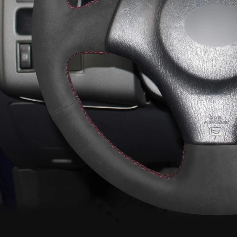 Черный замшевый чехол на руль DIY для Toyota RAV4 Celica Matrix MR2 Supra Voltz Caldina MR-S Corolla Lexus IS Accessorie