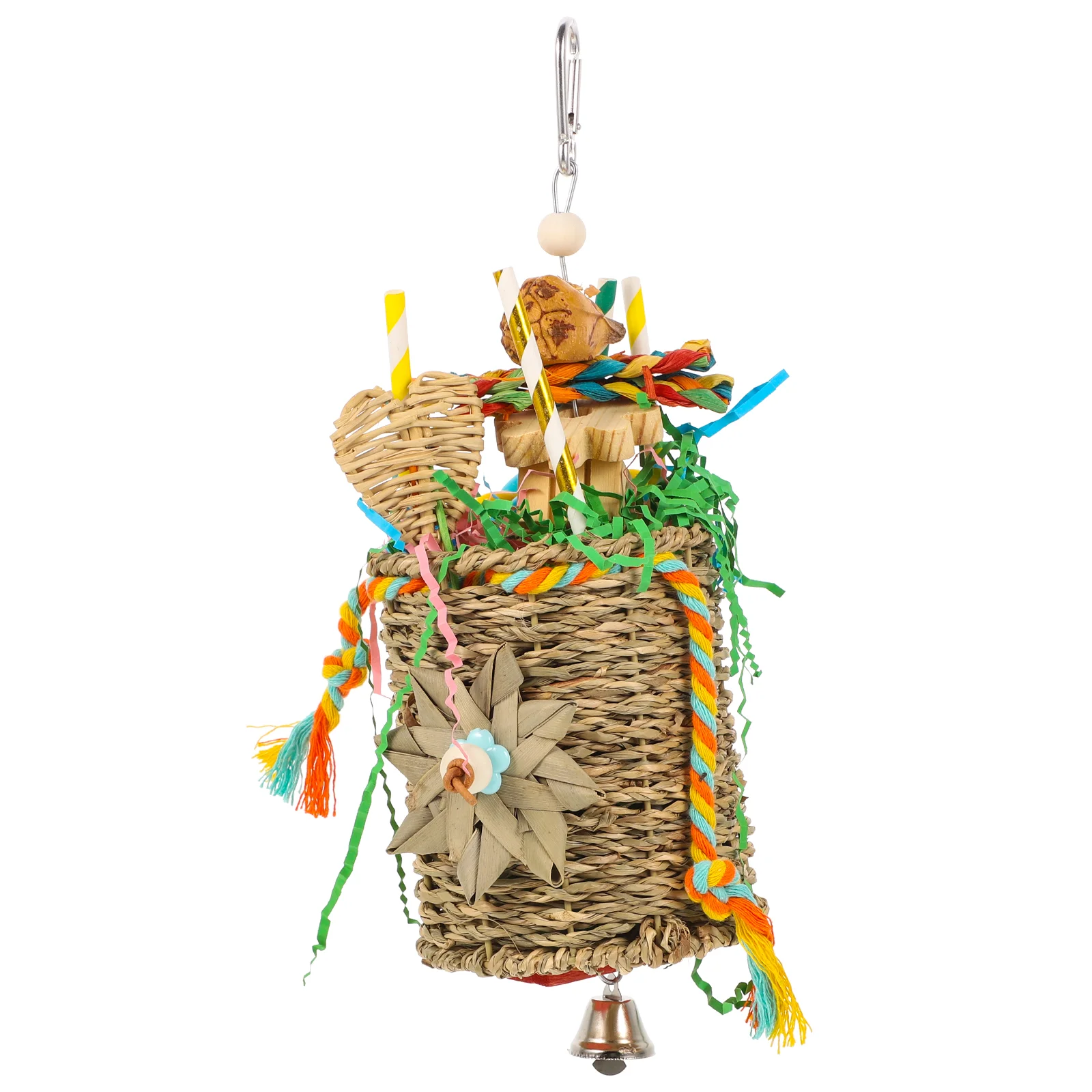 

Toy Bird Toys Foraging Shredder Parrot Cage Shred Chewing Wood Chew Parakeet Hanging Hammock Swing Bite Parrots Accessories