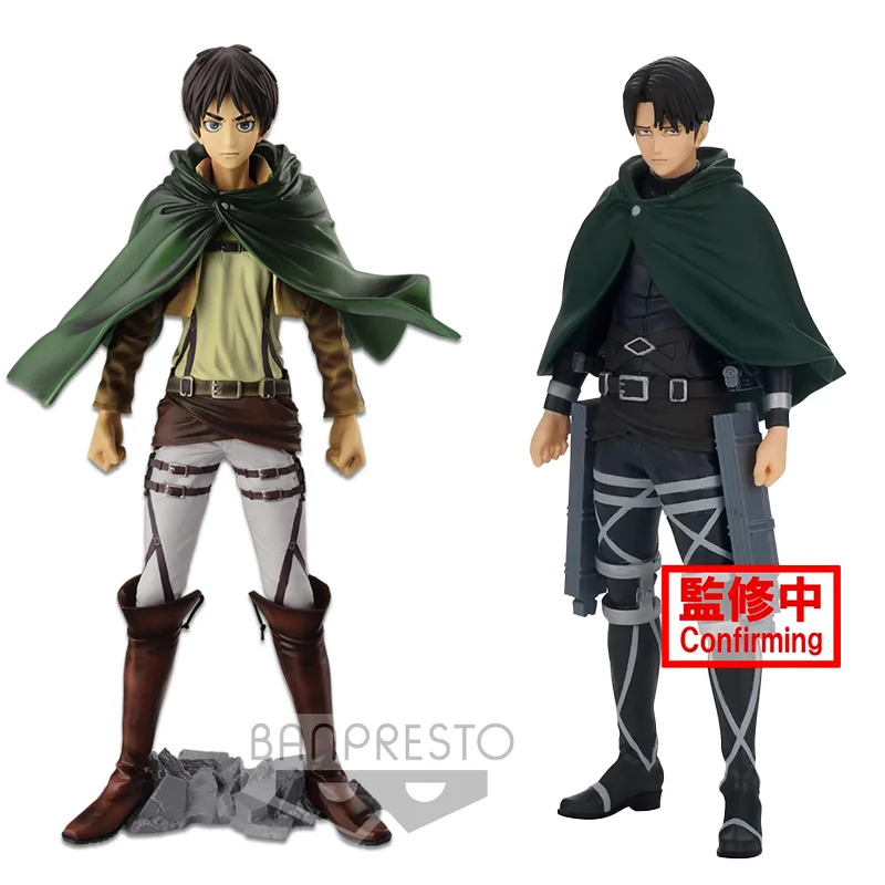 

In Stock Original Attack on Titan Levi Ackmen Eren Jaeger Anime Figure Model Collecile Action Toys