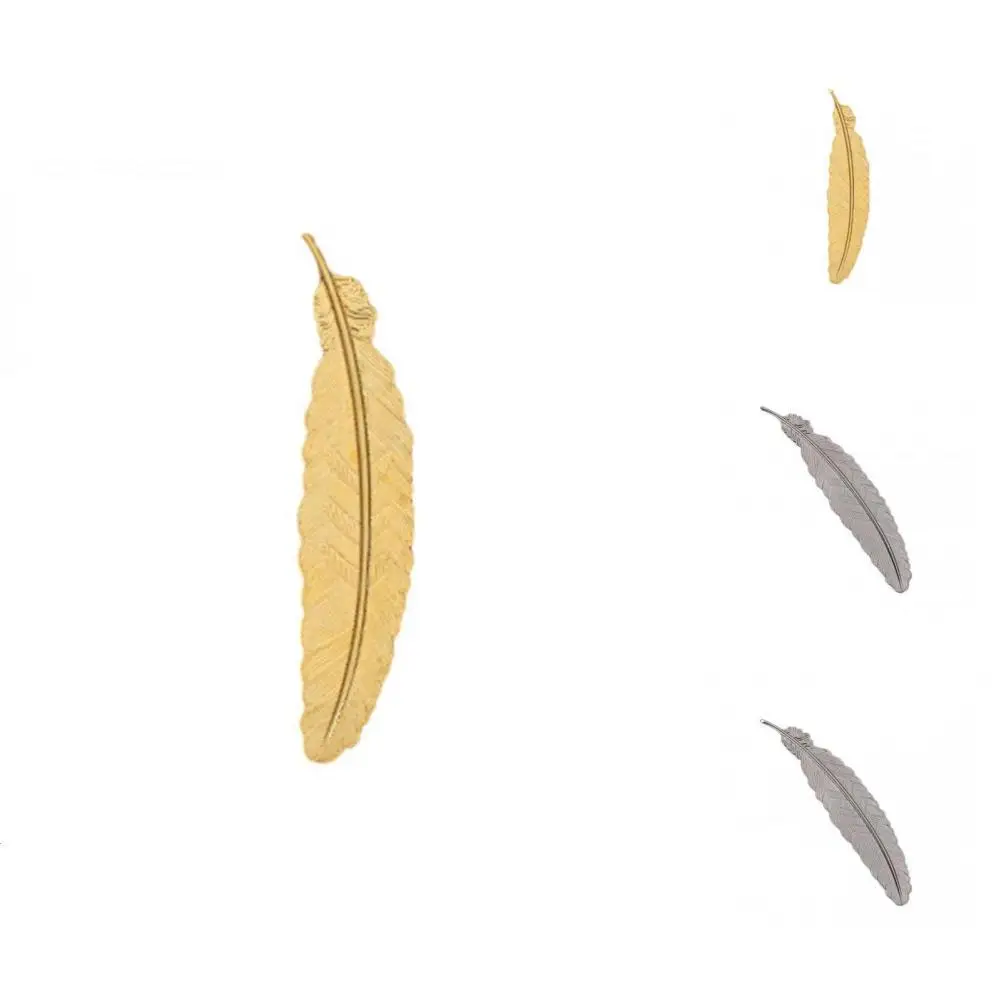 

Bookmark Innovative Brass Colorful Feather Shape Bookmark Stationery for Daily Metal Bookmark School Bookmark