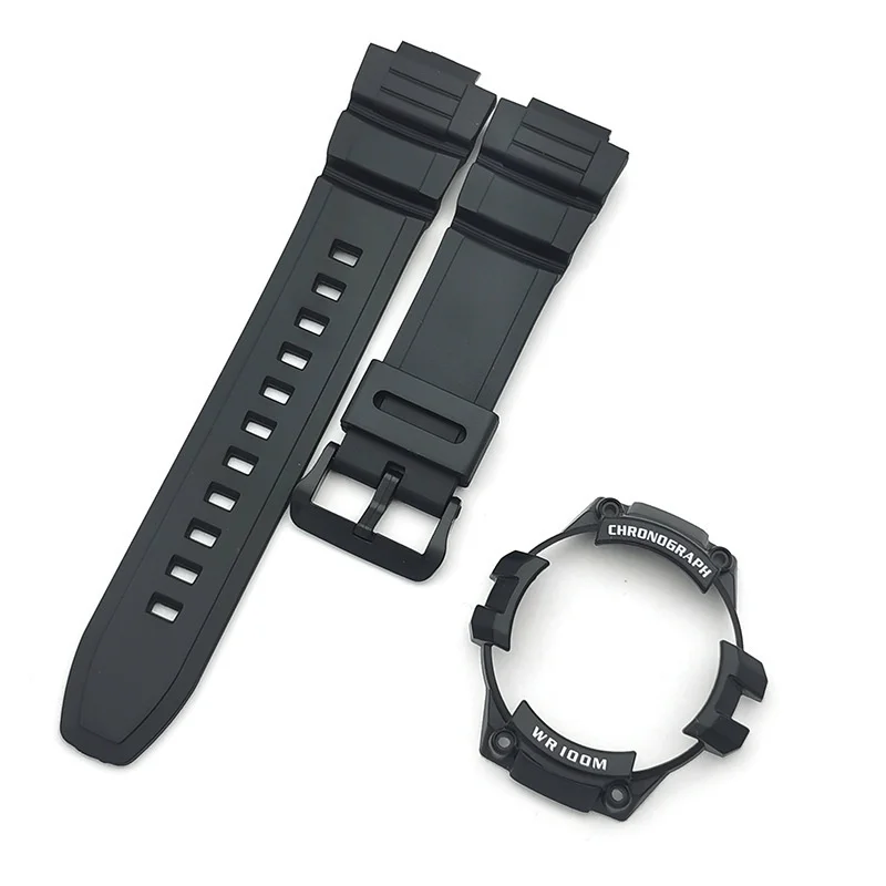 

Resin Watchbands Protective Case For W-S220 MCW-100 110H AE-2000W Black Silicone Replacement Watch Strap Cover Shell With Tools