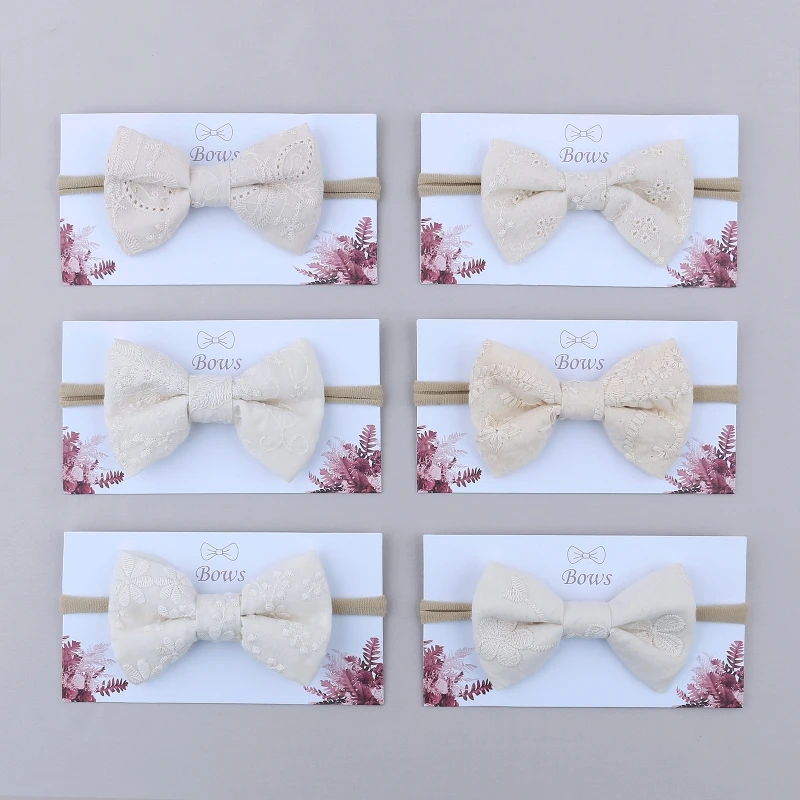 

Cute Fashion Baby Girls Bowknot Headband Solid Color Elastic Bows Hair Band Kids Children Cotton Headwear Turban Hair P31B