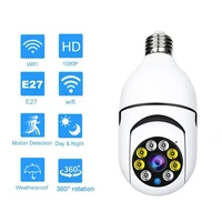 home automatic tracking wireless 360%c2%b0 panoramic light camera with motion detection phone control bulb surveillance security cam