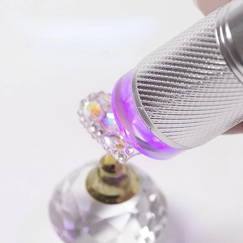 

1 Pcs Handheld Manicure Phototherapy Machine Manicure Drying Lamp Silicone Press French Manicure Accessories