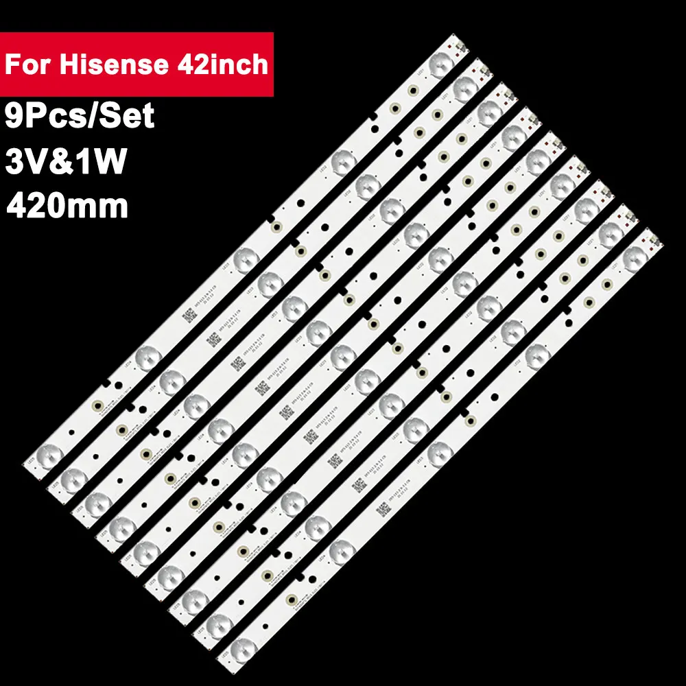 

9pcs Led Backlight TV For Hisense 42inch SVH420A72-REV3-5LED-130114 LED42K30JD LED42K20JD LED42EC260JD LED42EC110JD LED42EC290N